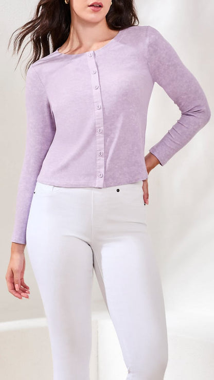 Tribal Tops Tribal Button Front Ribbed Knit Cardi - Multiple Colors 29940446 Tribal Button Front Ribbed Knit Cardi - Multiple Colors