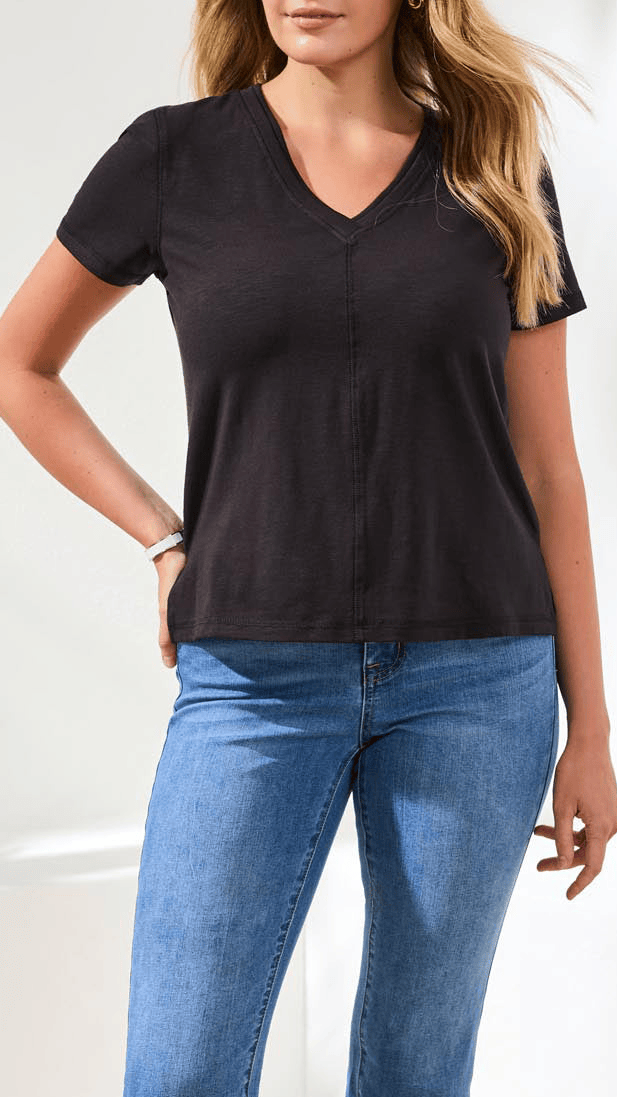 Tribal Tees Tribal Short Sleeve Double Trim Detail Tee - Multiple Colors 48290526 Tribal Short Sleeve Double Trim Detail Tee - Multiple Colors