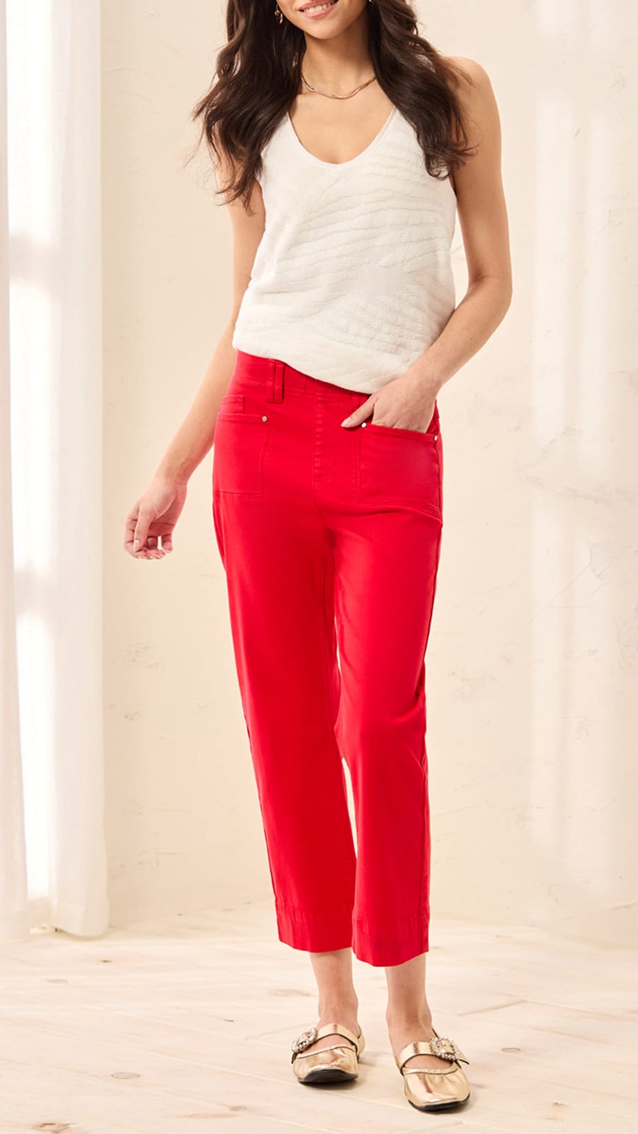 Tribal Pants Tribal Comfort Stretch Capri Kick Flare Pant - Multiple Colors Tribal Comfort Stretch Capri Kick Flare Pant - Multiple Colors