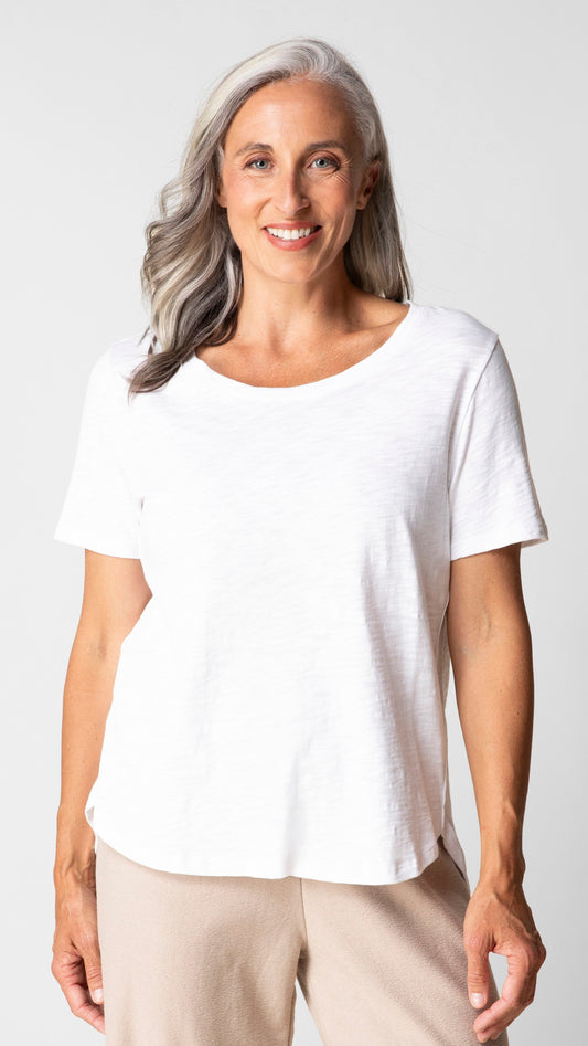 Escape Cotton Slub Hi-Low Short Sleeve Tee - Multiple Colors