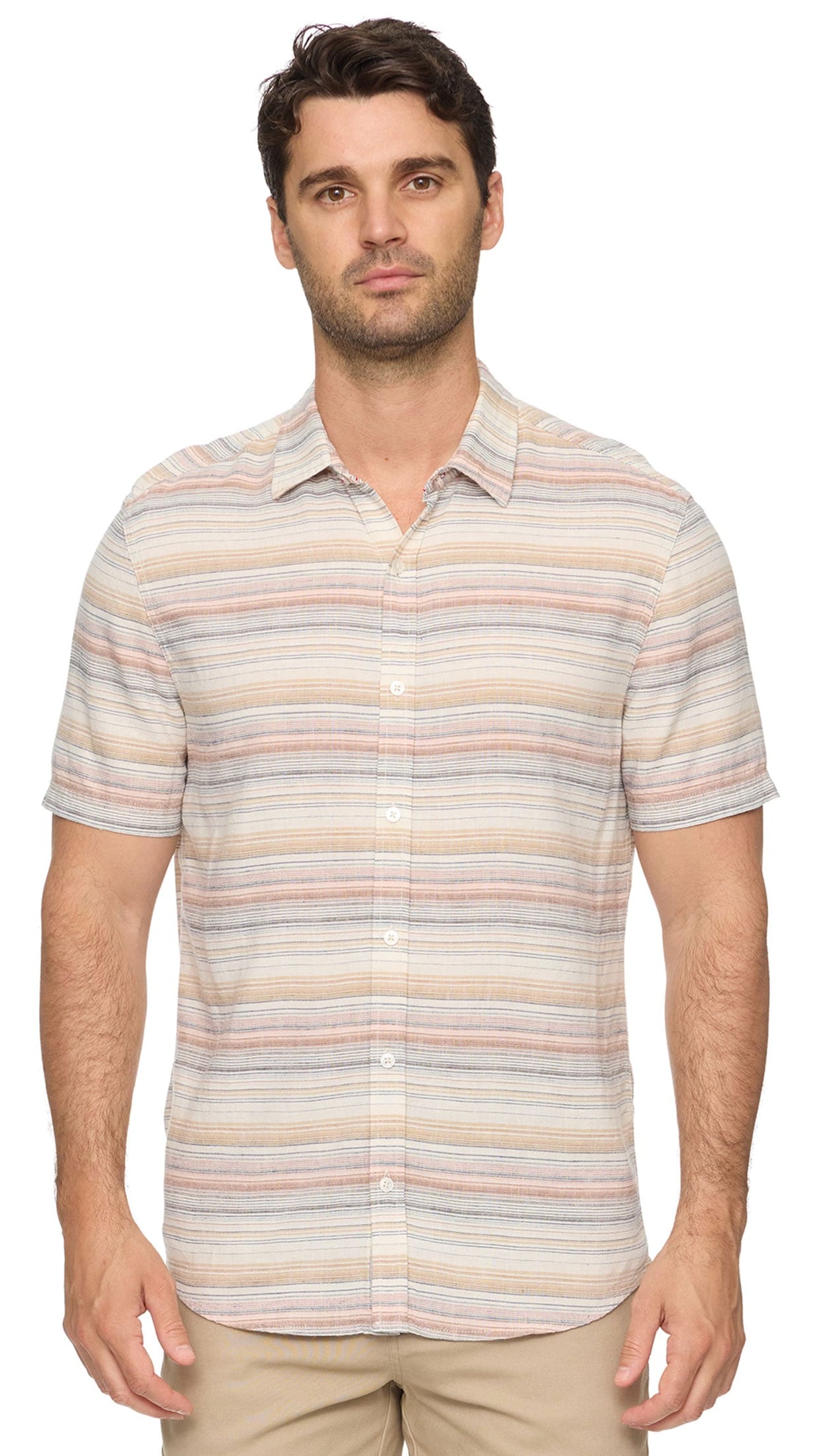 Flag & Anthem Men's Button Downs Flag & Anthem Westmont Short Sleeve Striped Shirt Flag & Anthem Westmont Short Sleeve Striped Shirt