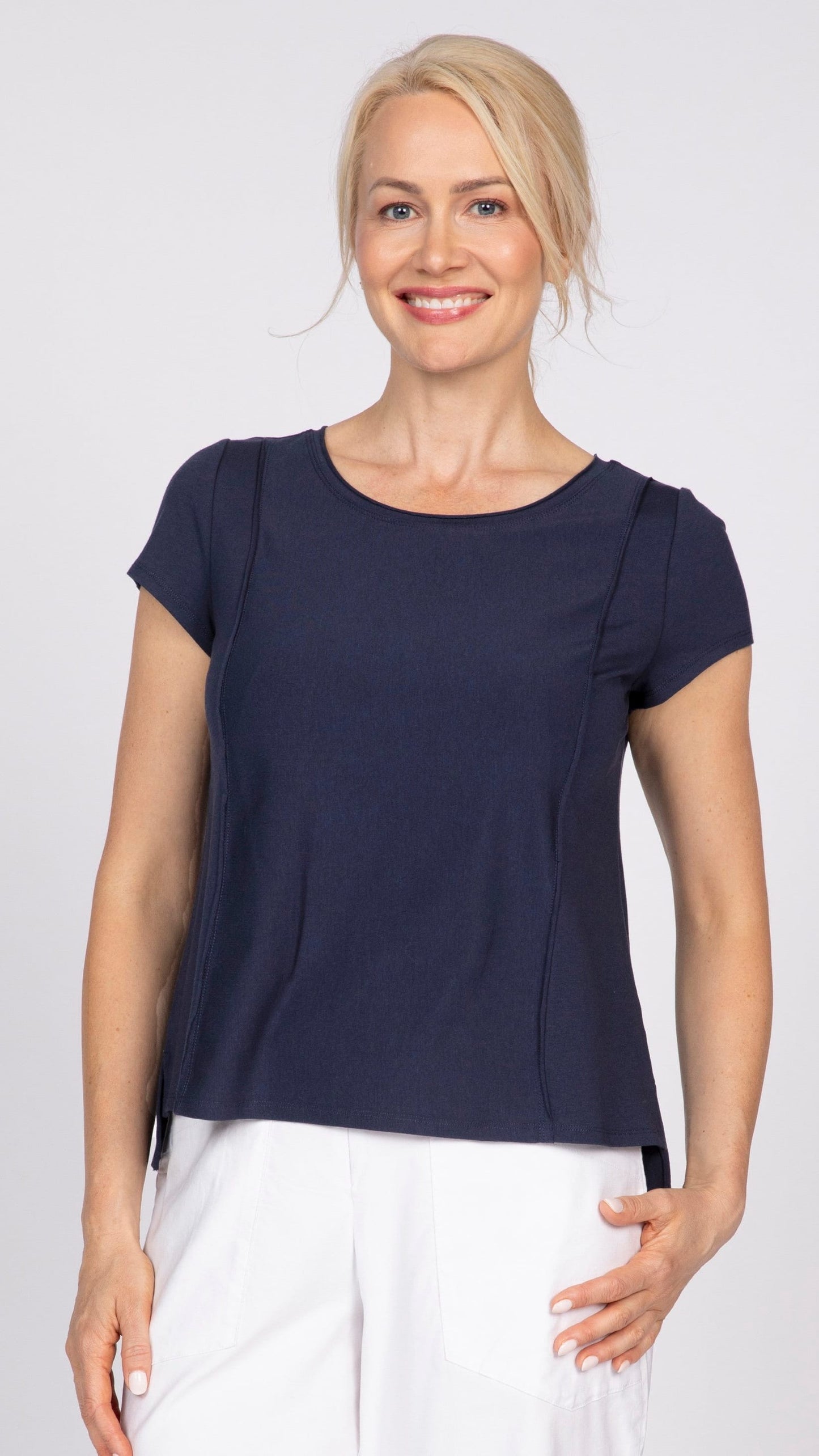 Olivia by Habitat Tees Olivia by Habitat Essential Knit Cap Sleeve Tee - Multiple Colors 99529438 Olivia by Habitat Essential Knit Cap Sleeve Tee - Multiple Colors