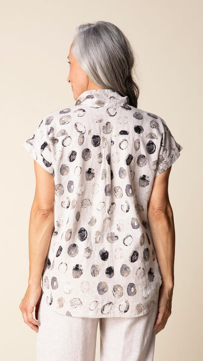 Habitat Blouses Habitat Stippling Dot Cabana Shirt - Multiple Colors Habitat Stippling Dot Cabana Shirt - Multiple Colors