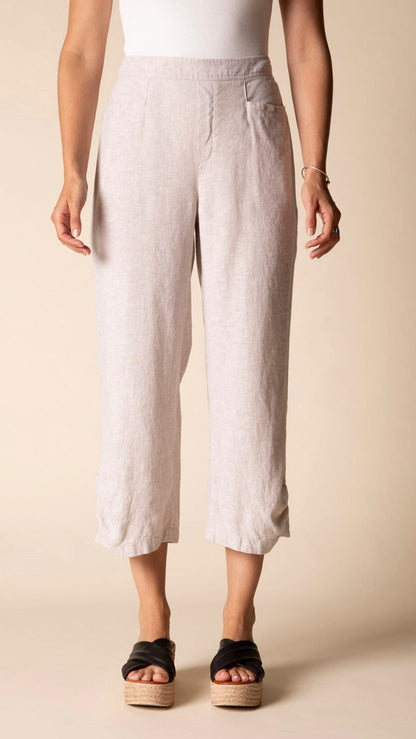Habitat Pants Habitat Linen Pleat Button Capri - Multiple Colors 72394206 Habitat Linen Pleat Button Capri - Multiple Colors
