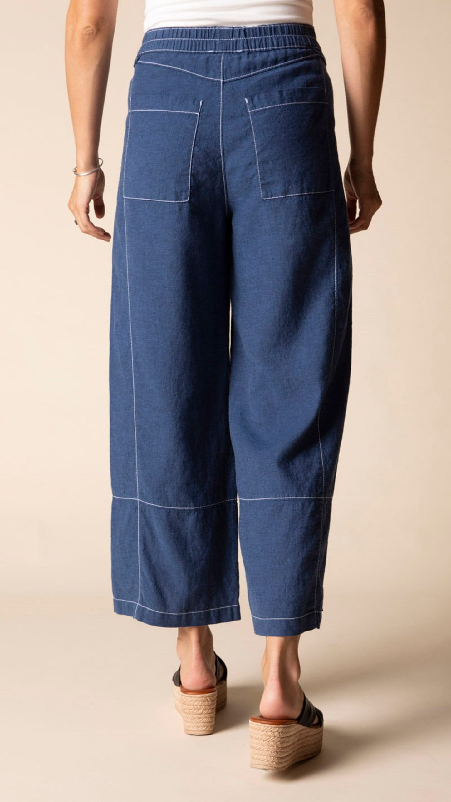 Habitat Pants Habitat Linen Seamed Crop Pant - Multiple Colors Habitat Linen Seamed Crop Pant - Multiple Colors