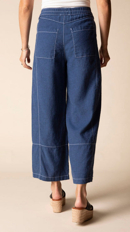 Habitat Pants Habitat Linen Seamed Crop Pant - Multiple Colors Habitat Linen Seamed Crop Pant - Multiple Colors