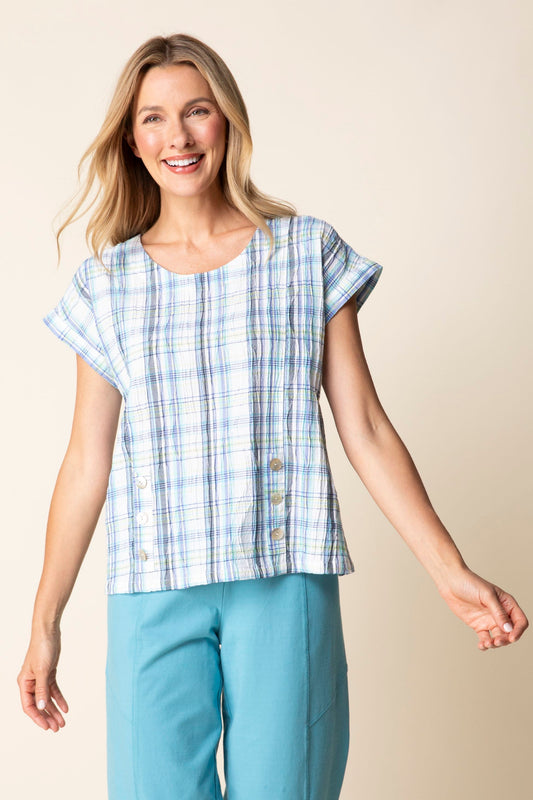 Habitat Tops Habitat Blurred Plaid Harwich Pullover 55337950 Habitat Blurred Plaid Harwich Pullover