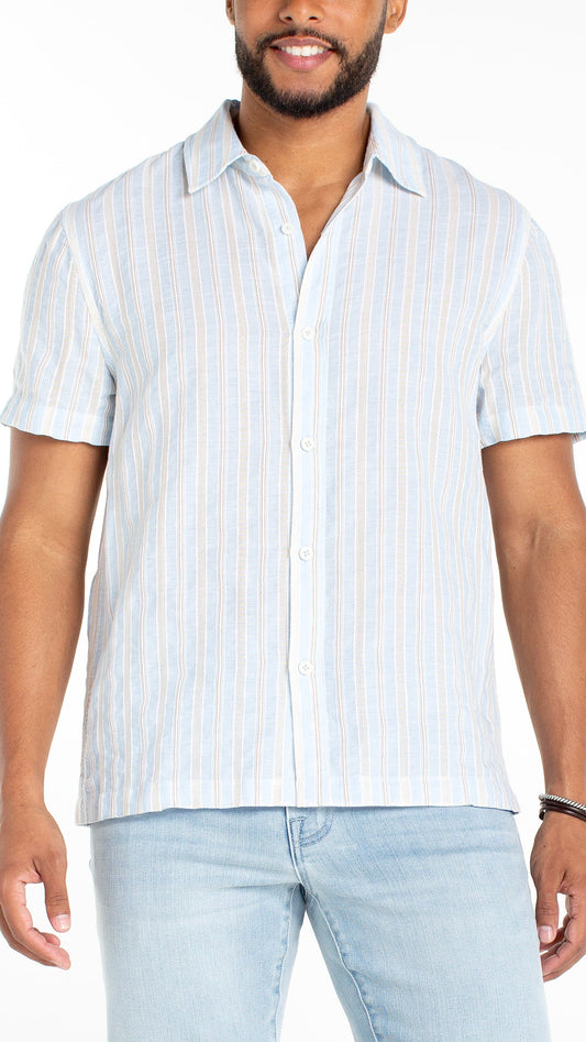 Liverpool Men's Short Sleeve Button Up Shirt