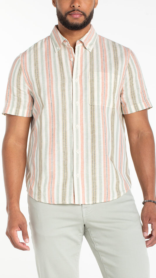 Liverpool Men's Short Sleeve Button Down Shirt