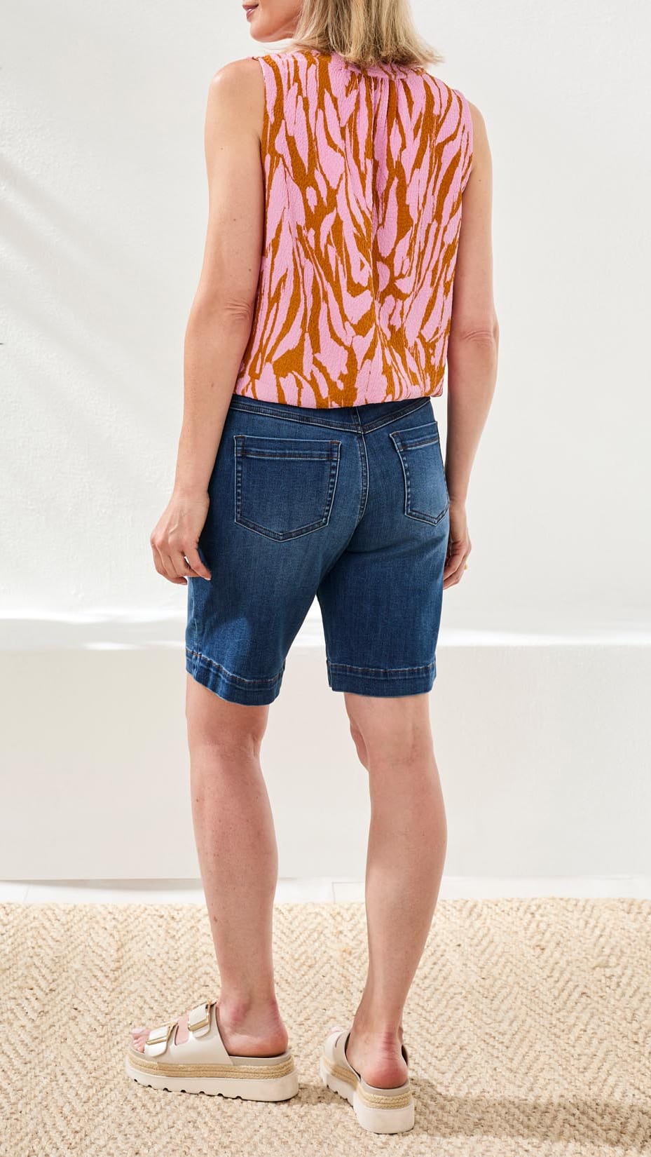 Tribal Pants Tribal Audrey Pull-On Wide Jeans Bermuda Shorts Tribal Audrey Pull-On Wide Jeans Bermuda Shorts