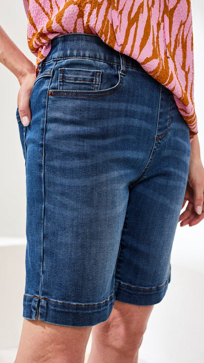 Tribal Pants Tribal Audrey Pull-On Wide Jeans Bermuda Shorts Tribal Audrey Pull-On Wide Jeans Bermuda Shorts