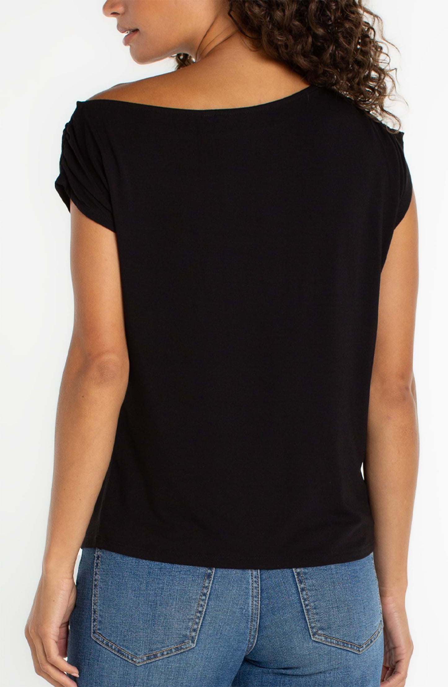 Liverpool Tops Liverpool Asymmetrical Off Shoulder Knit Top - Multiple Colors Liverpool Asymmetrical Off Shoulder Knit Top - Multiple Colors
