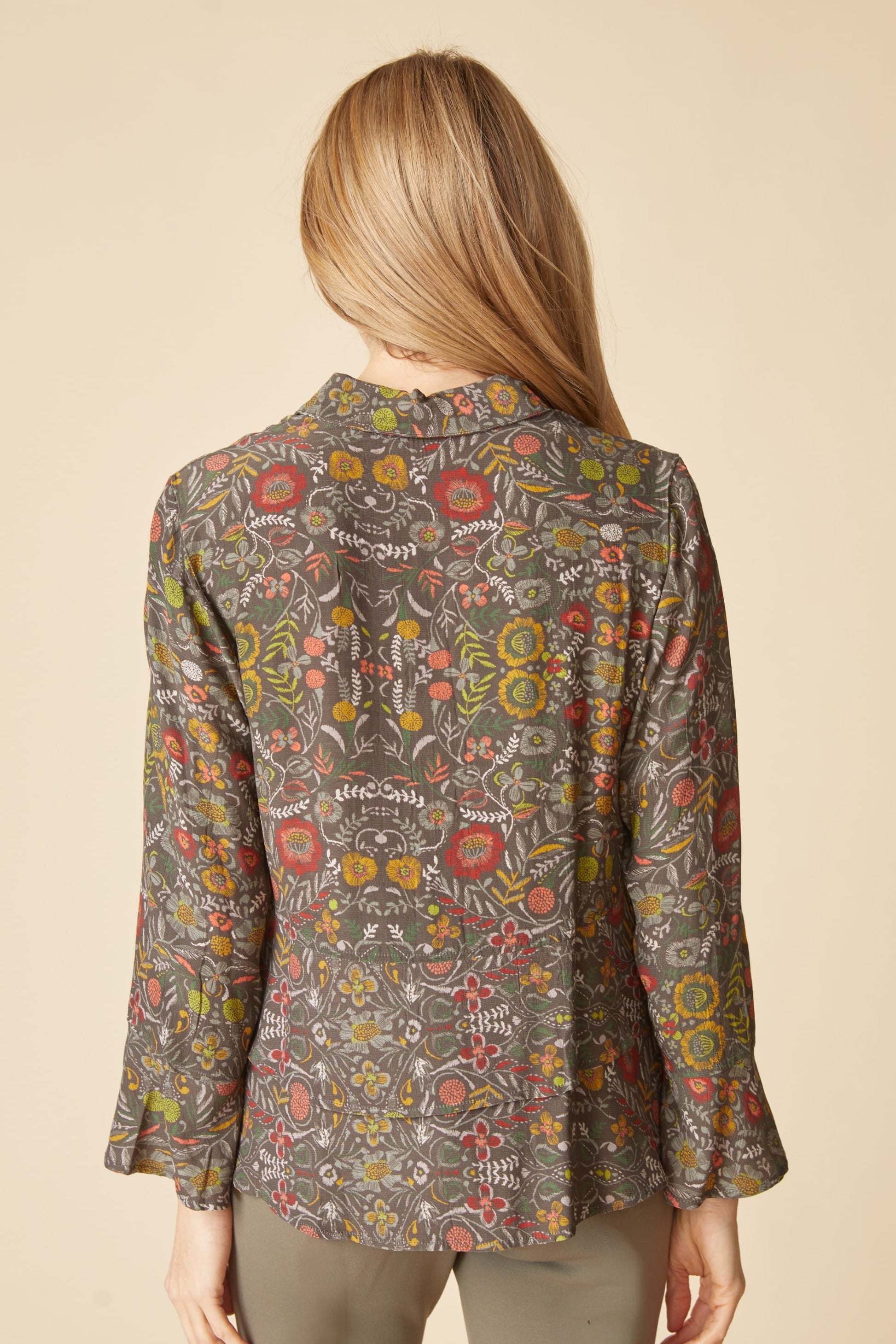 Habitat Blouses Habitat English Garden Flounce Bracelet Sleeve Shirt - Multiple Colors Habitat English Garden Flounce Bracelet Sleeve Shirt - Multiple Colors
