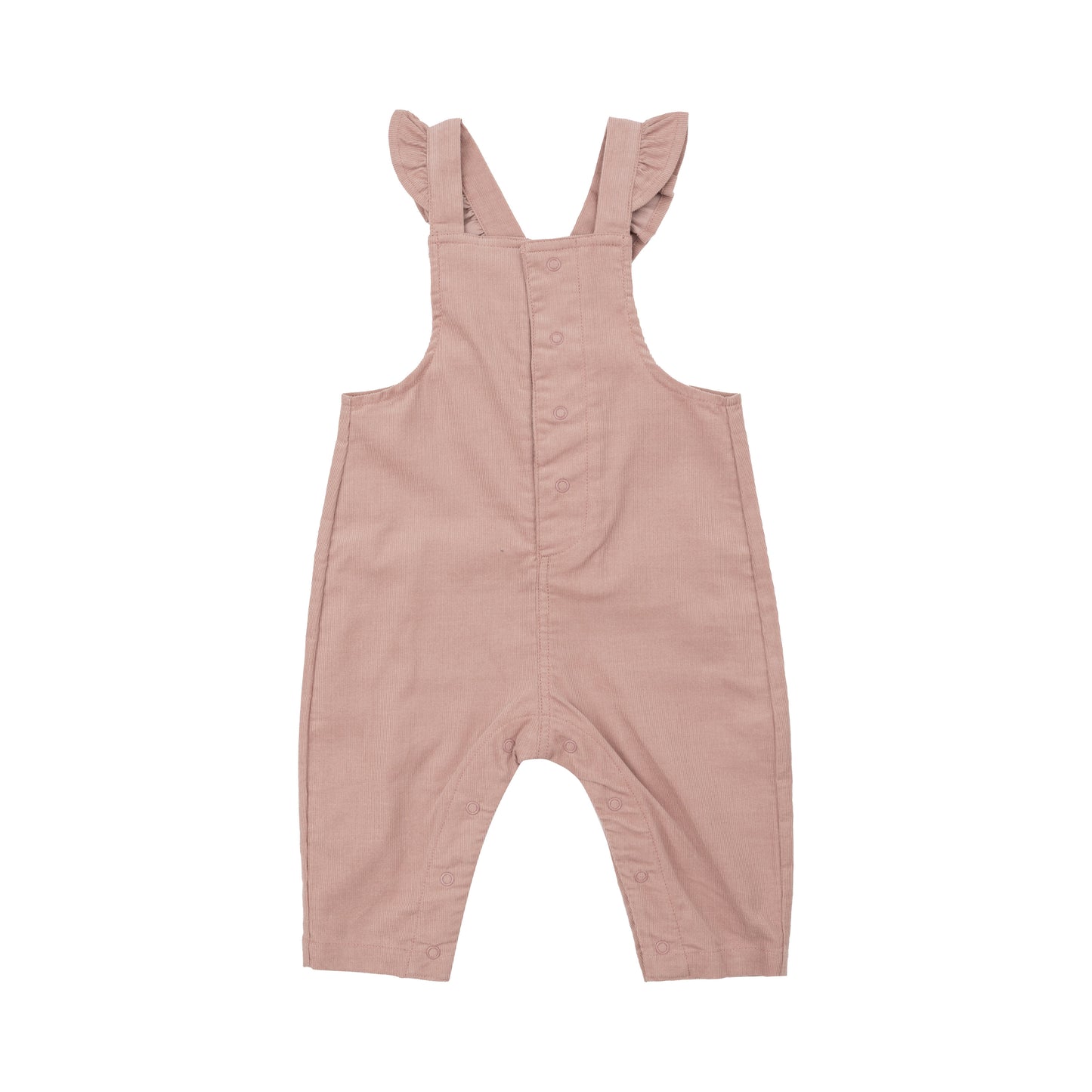 Angel Dear Corduroy Front Snap Ruffle Overall - Multiple Colors