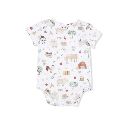 Angel Dear Children's Clothing Angel Dear Short Sleeve Bamboo Bodysuit - Multiple Prints 07132382 Angel Dear Short Sleeve Bamboo Bodysuit - Multiple Prints