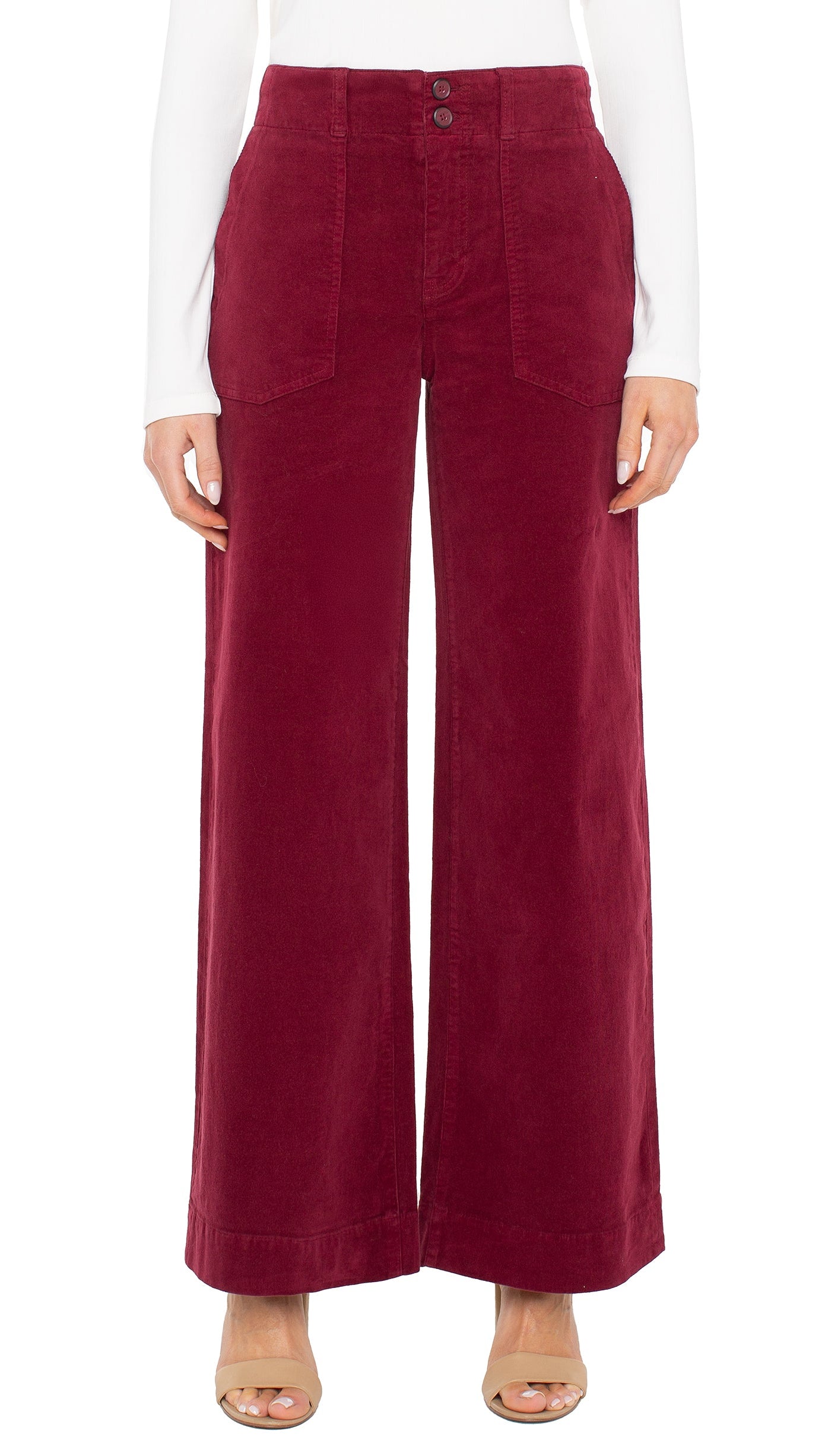 Liverpool Utility Pocket Wide Leg Pant