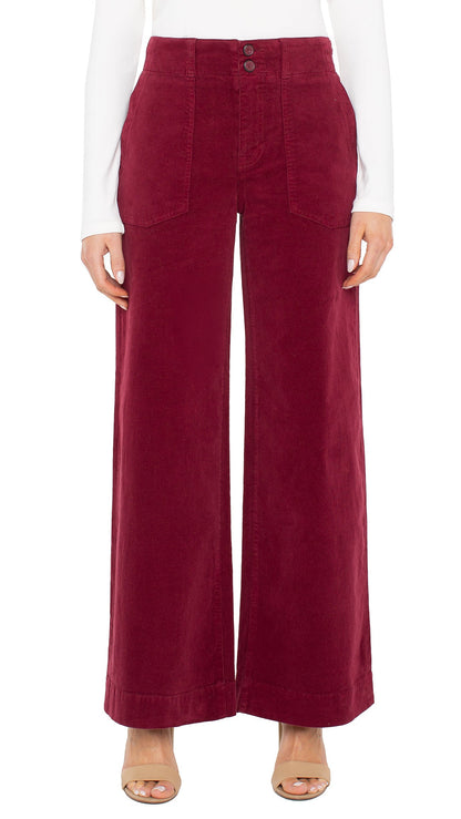 Liverpool Utility Pocket Wide Leg Pant