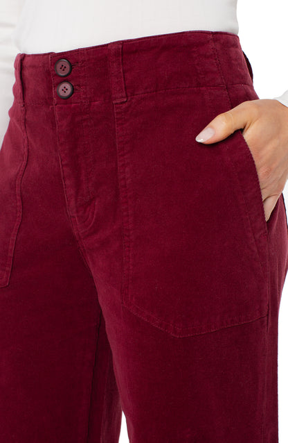 Liverpool Utility Pocket Wide Leg Pant