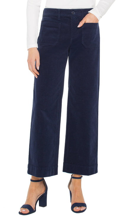 Liverpool Corduroy Crop Wide Leg Pant