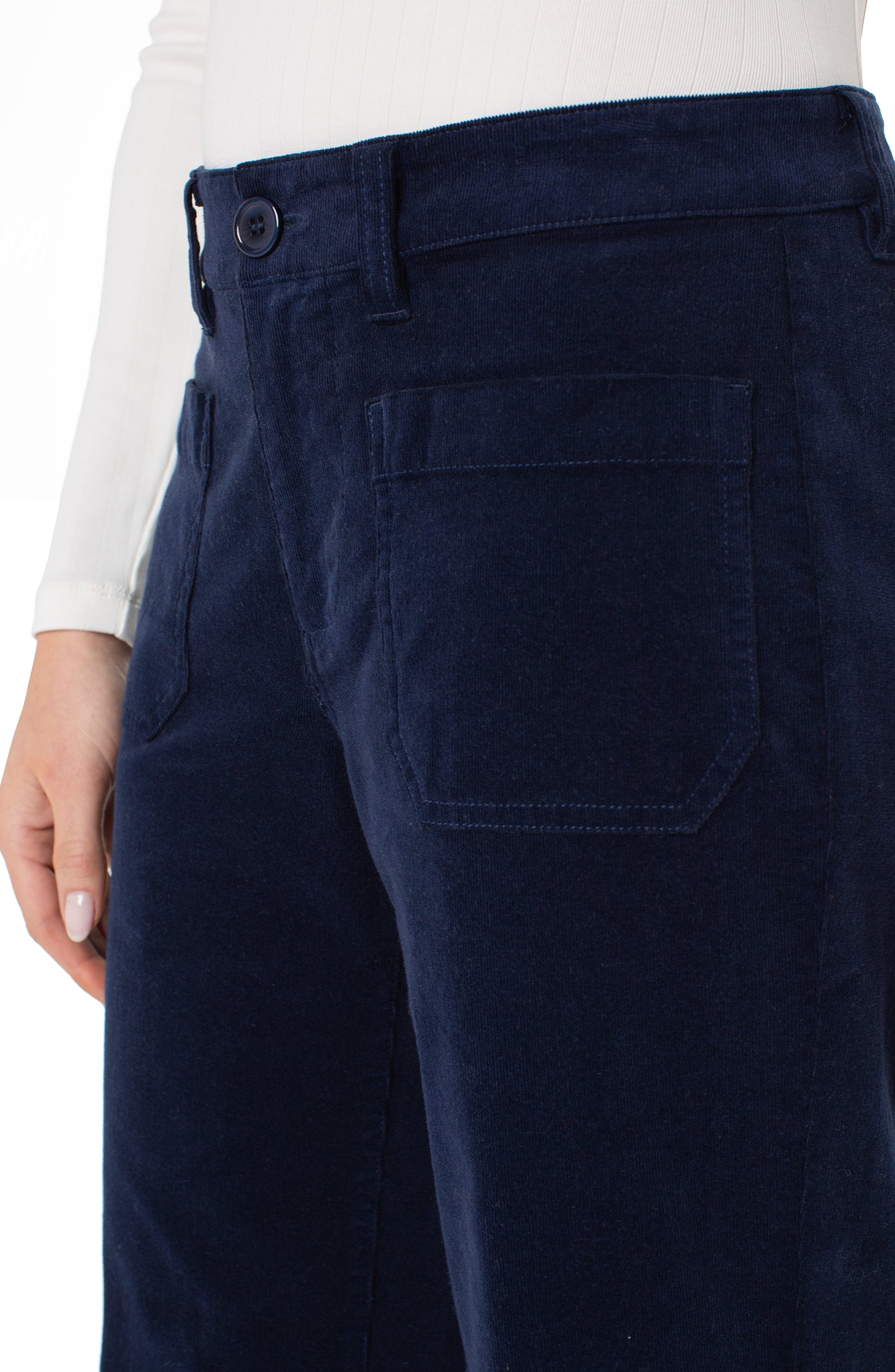 Liverpool Corduroy Crop Wide Leg Pant