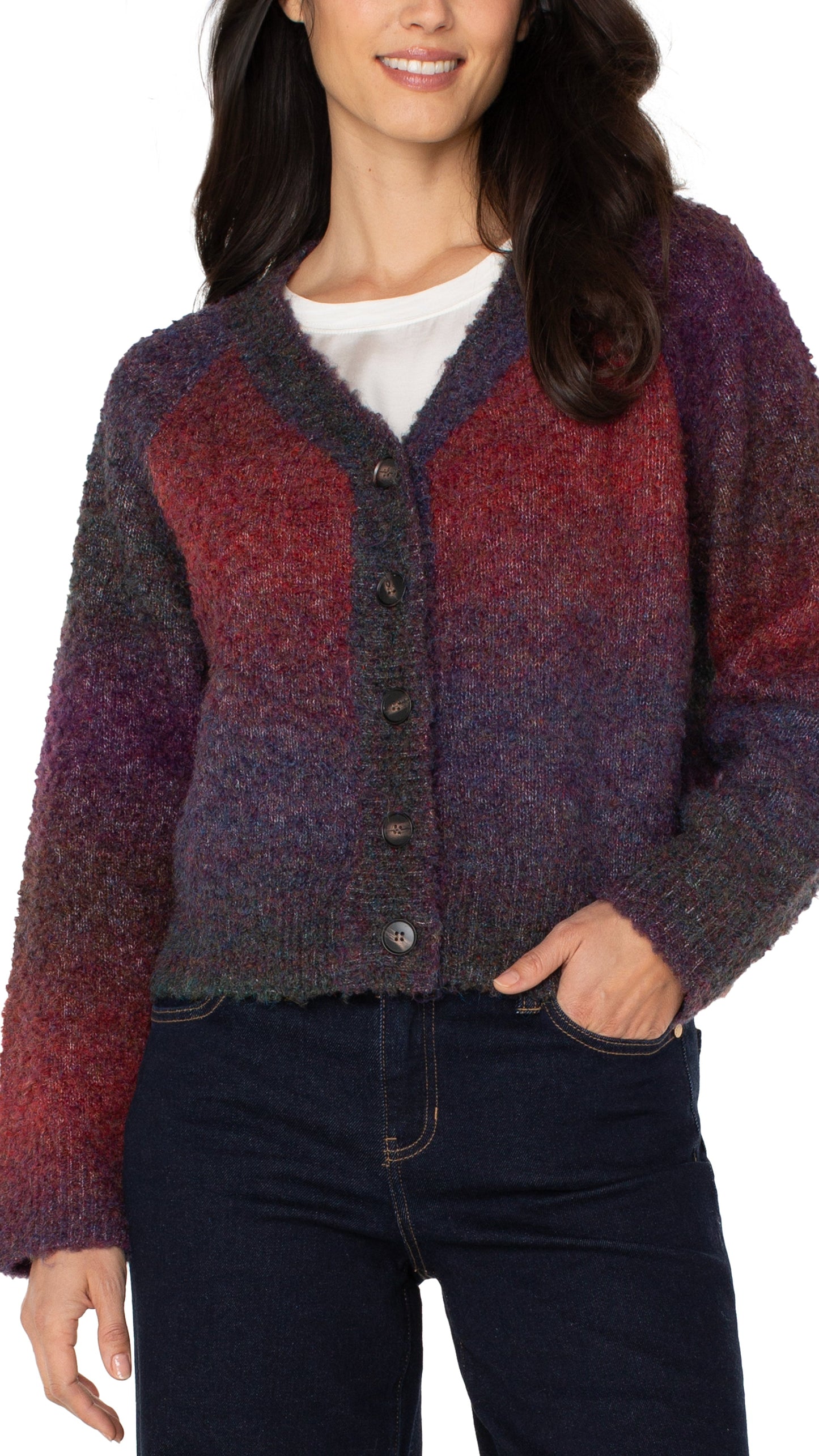 Liverpool Raglan Sleeve Cardigan Sweater