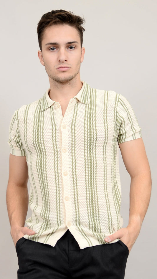 Hedge Fancy Stitch Short Sleeve Polo