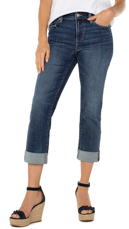 Liverpool Pants Liverpool Charlie Crop Wide Rolled Cuff Pant Liverpool Charlie Crop Wide Rolled Cuff Pant