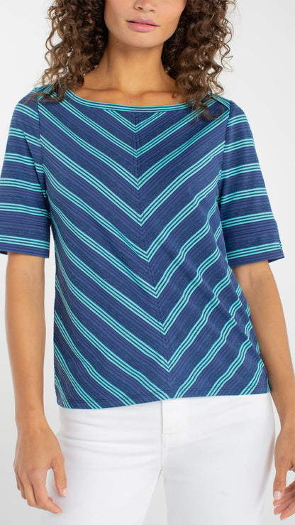 Liverpool Tees Liverpool Fold Over Boatneck Top Liverpool Fold Over Boatneck Top