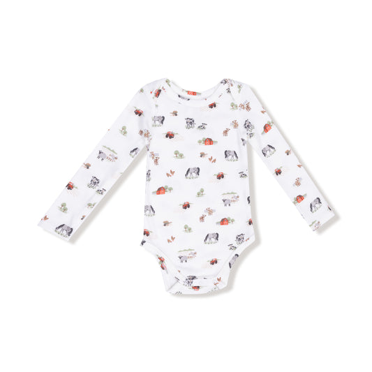 Angel Dear Little Farm Lap Shoulder Bodysuit