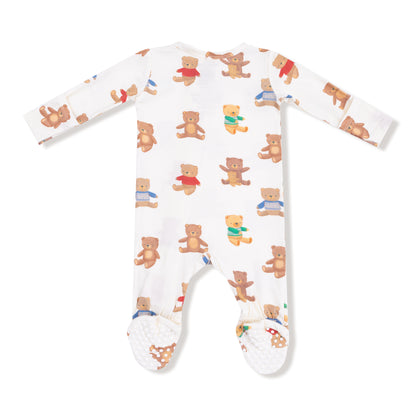 Angel Dear Teddy Bear 2 Way Zipper Footie