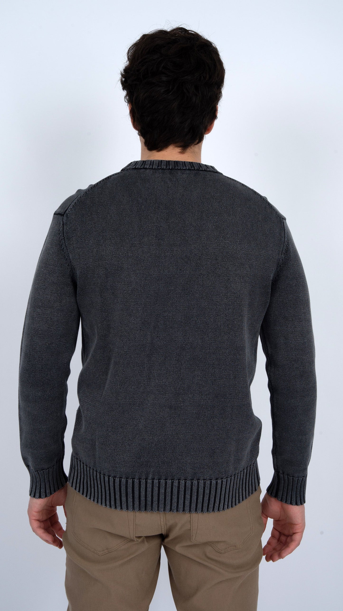 Hedge Acid Wash Crew Sweater