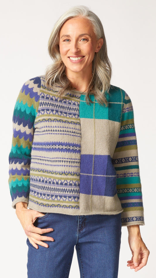 Habitat Winter Whimsy Mixed Pattern Pullover