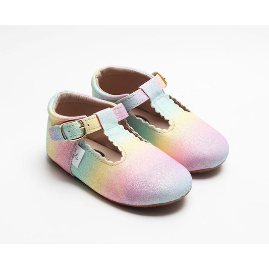 Little Love Bug Rainbow T-Bar Shoes