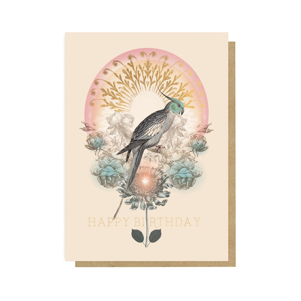 Papaya PARAKEET BIRTHDAY Greeting Card Susanna