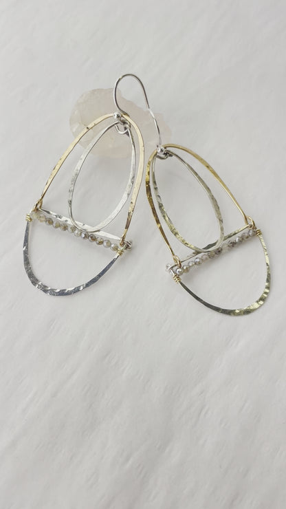 Art By Any Means Moonstone Moonphase Earrings