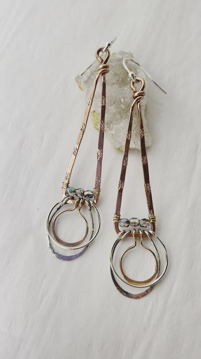Art By Any Means Acute Copper Earrings