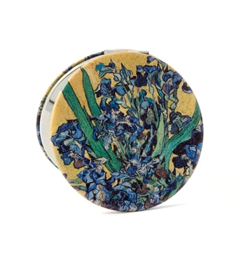 Value Arts Irises Round Travel Compact Mirror