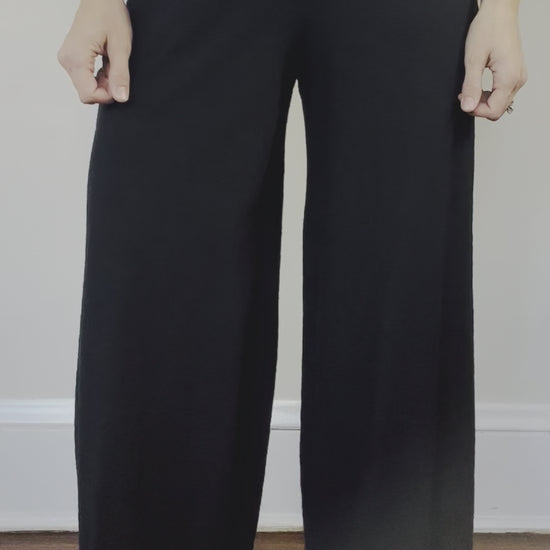 Cut Loose Cotton/Linen Cropped Pant with Darts Video