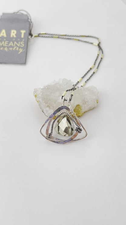 Art By Any Means Pyrite Pyramid Necklace