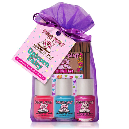 Piggy Paint Non-Toxic Nail Polish Gift Set for Kids - 3 Bottles
