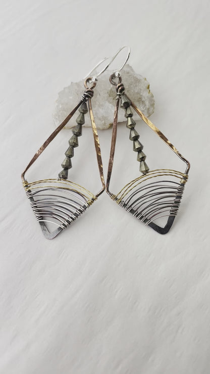Art By Any Means Pyrite Wanderlust Earrings