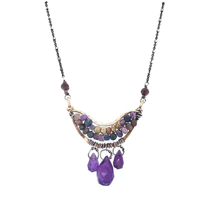 Art By Any Means Amethyst Mosaic Necklace