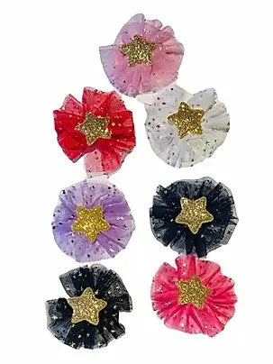 Sparkle Sisters Tulle Star Hair Clip - Multiple Colors