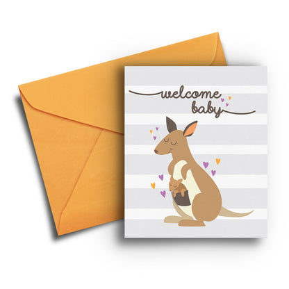 Fresh Frances Kangaroo Baby Greeting Card