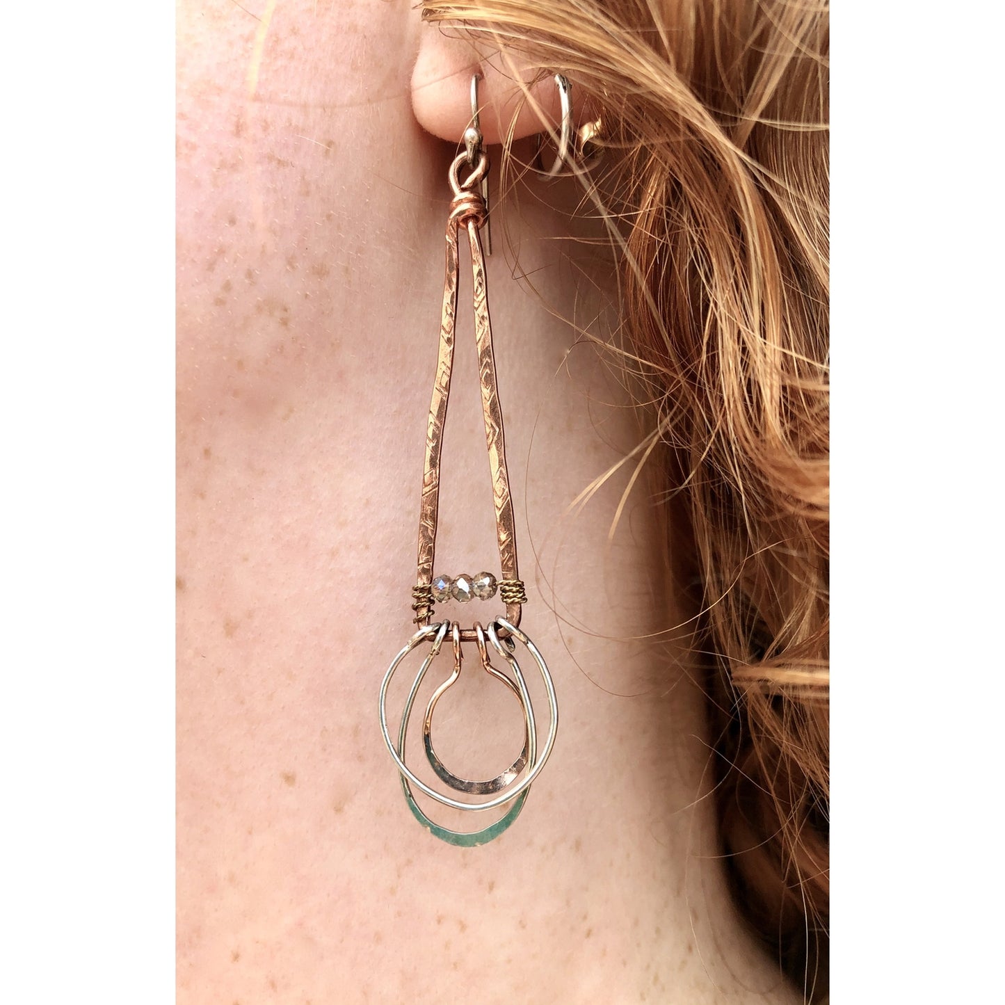 Art By Any Means Acute Copper Earrings