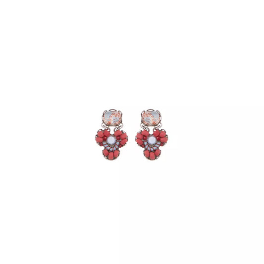 Ayala Bar Red Roses Paeonia Earrings