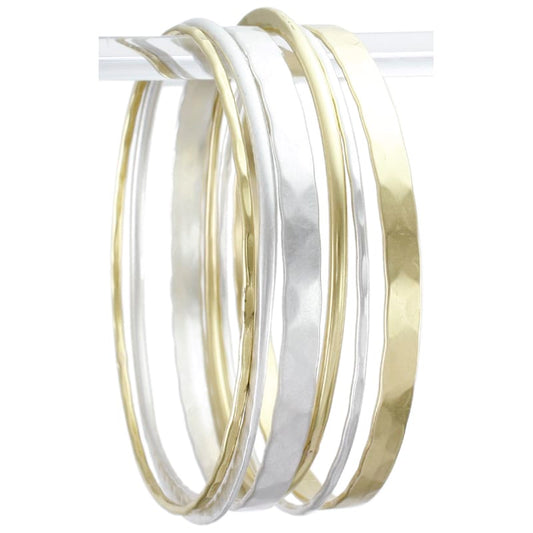 Marjorie Baer Bracelets Marjorie Baer Mix Metal Bangle Set - BR7228D 12508837 Marjorie Baer Mix Metal Bangle Set - BR7228D gold silver brass