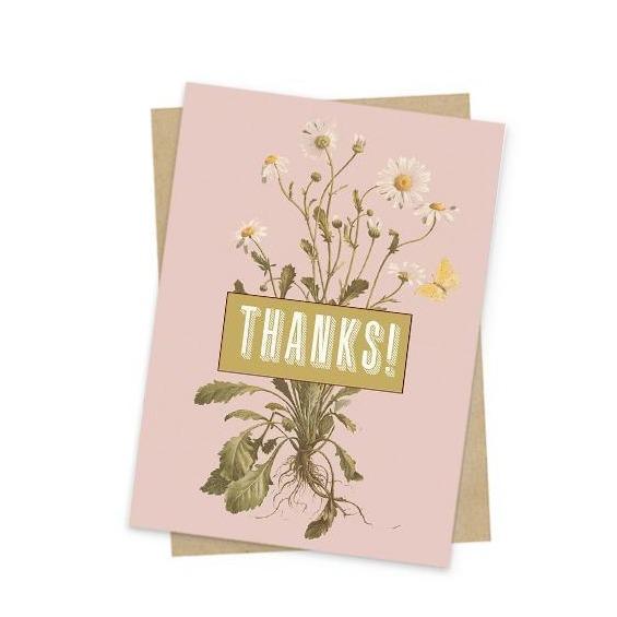 Papaya THANKS DAISY Mini Greeting Card