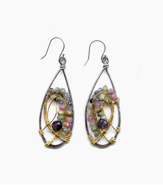 Art By Any Means Twist of Tourmaline Drop Earrings