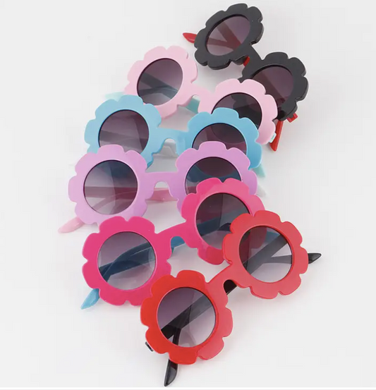 Retro Flower Sunglasses - Multiple Colors